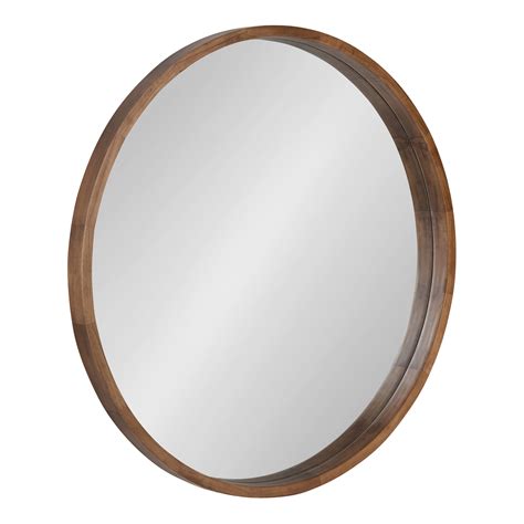 36 inch round mirror wood